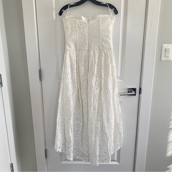 Anthropologie Bardot Felicidad Strapless Lace High-Low Dress 6 NWT - Picture 6 of 8